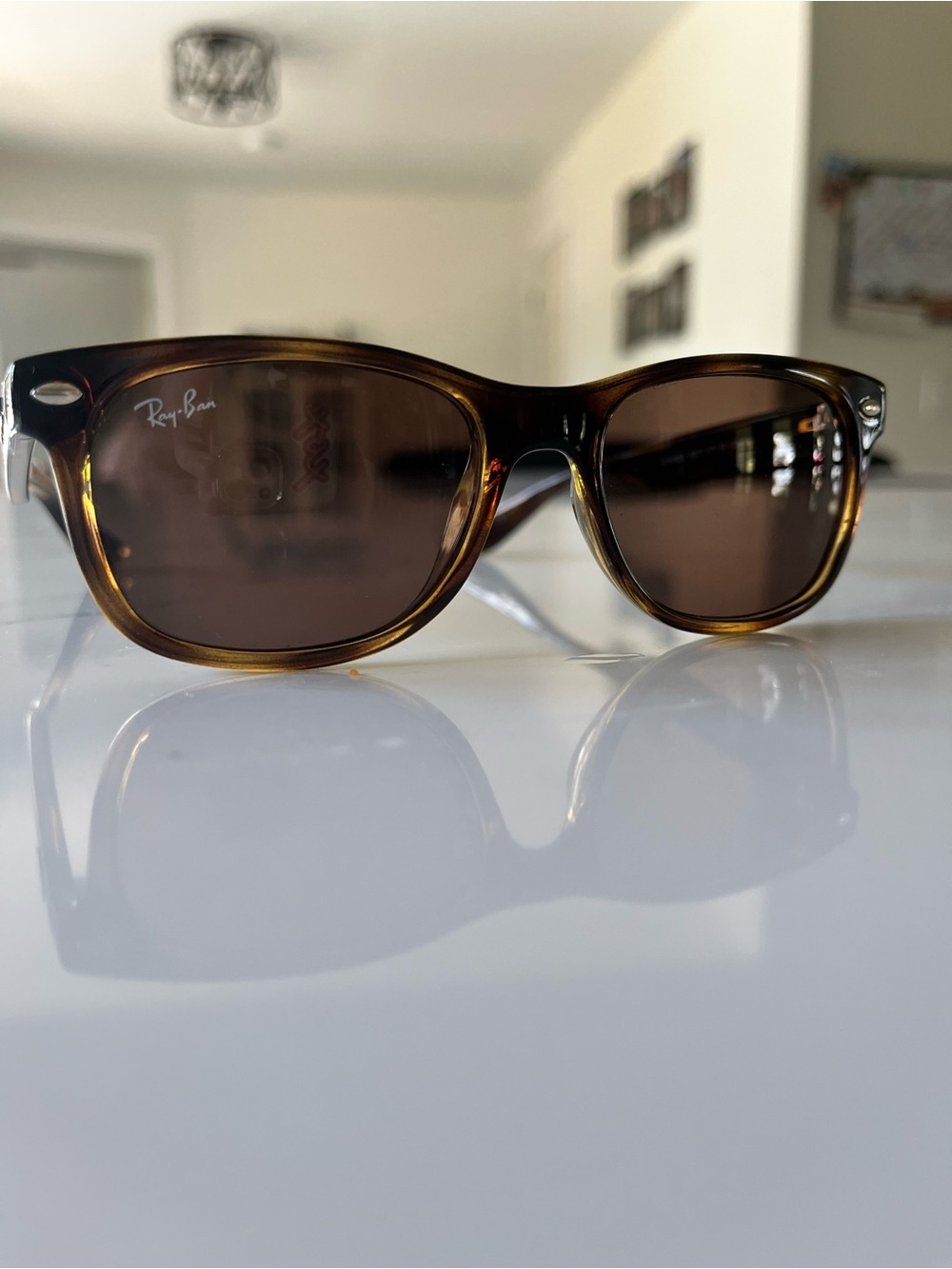 Ray-Ban Jr. Tortoiseshell Frame Sunglasses with Brown Lenses